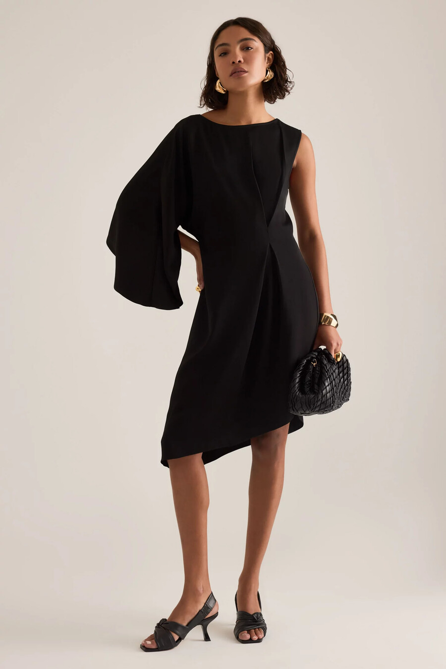 ausgewähltes asymmetrisches midikleid von laurina