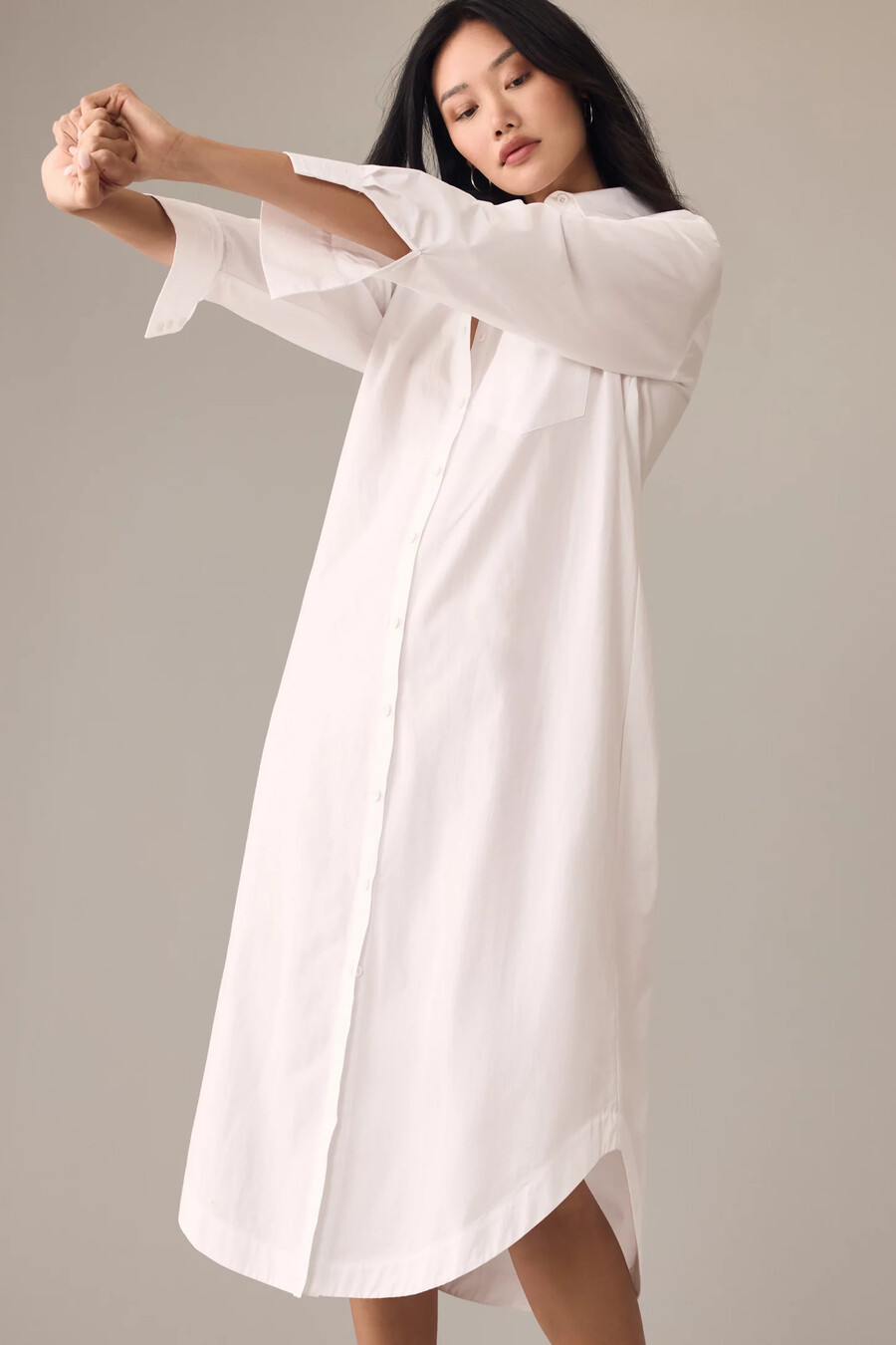 langarm-hemdkleid von anthropologie