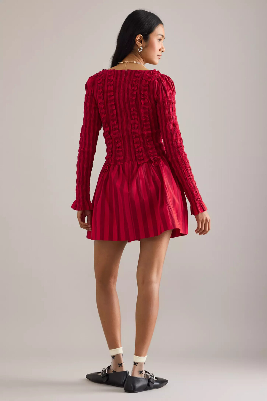damson madder raphaela langarm-minikleid