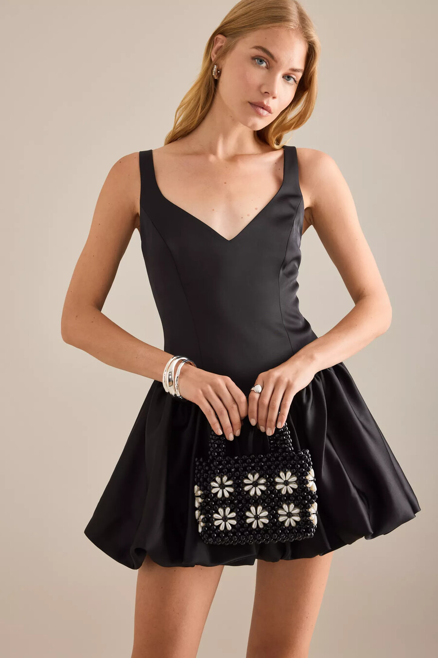 bardot oria bubble minikleid