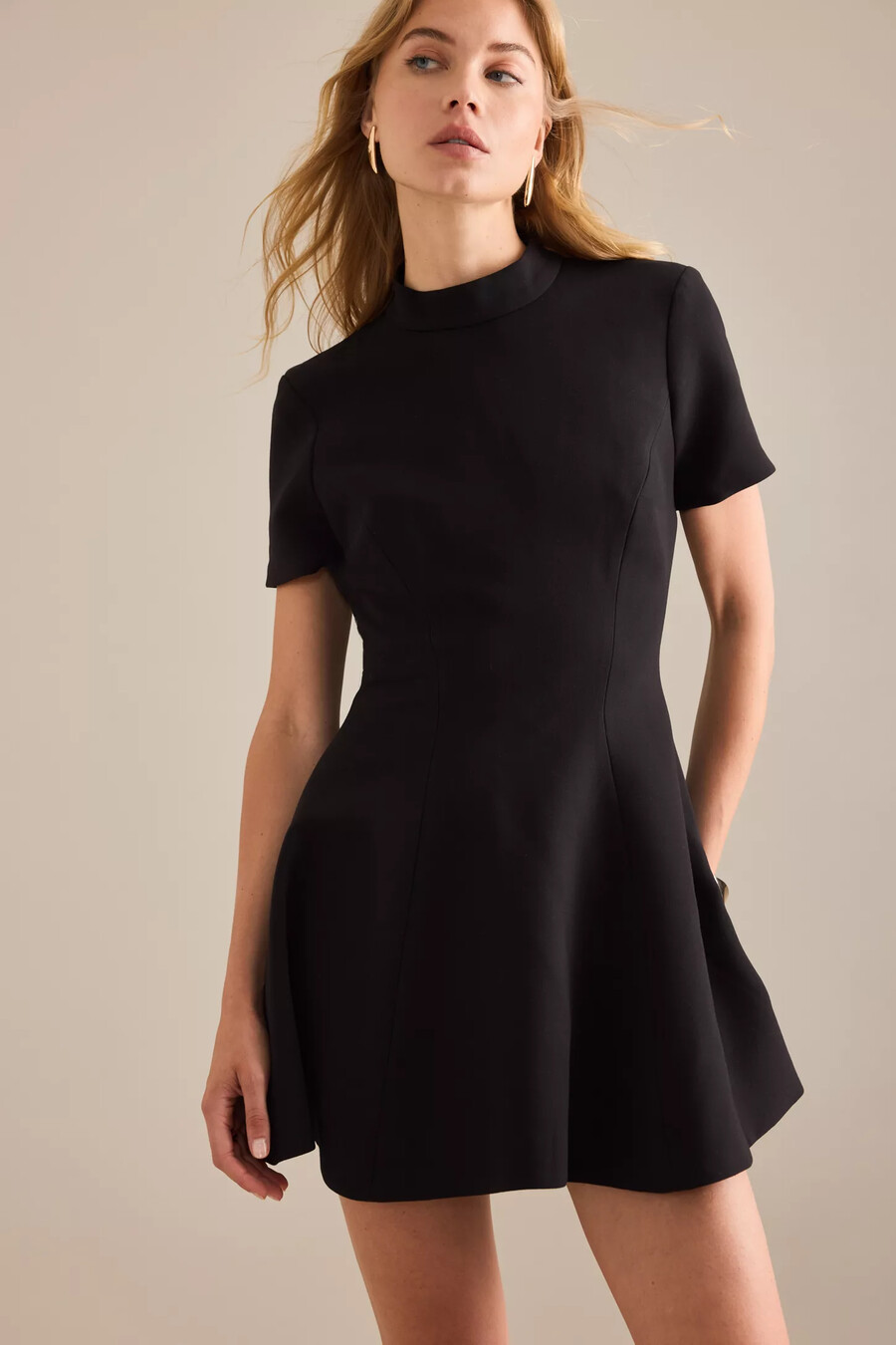 bardot zephyra kragen minikleid