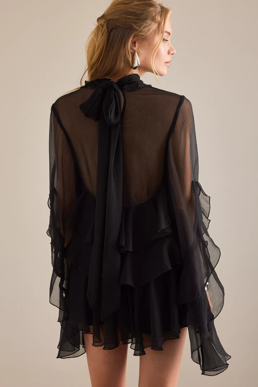 bardot anyssa rüschen-minikleid
