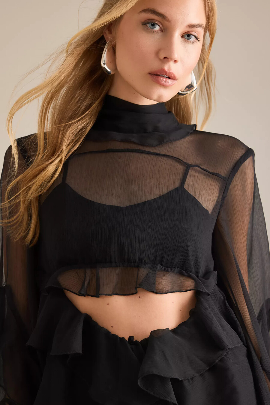bardot anyssa rüschen-minikleid