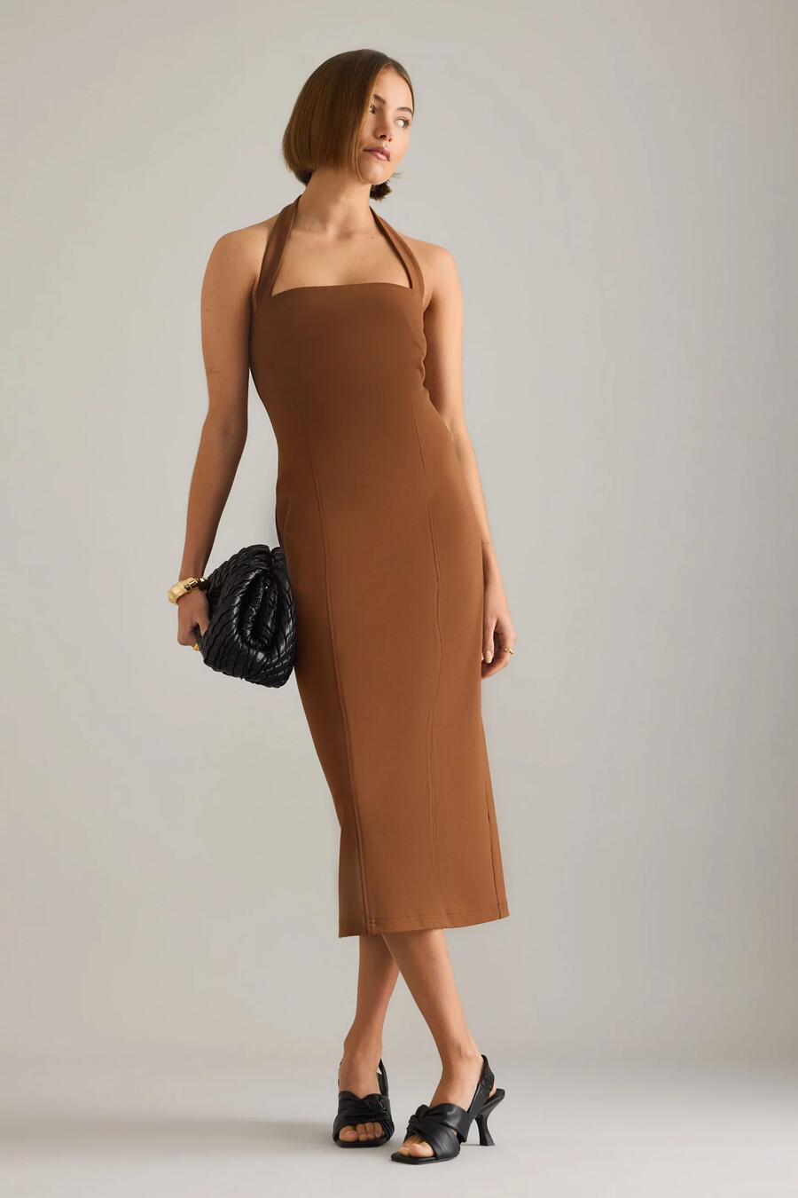 halterneck-ponte-midikleid von anthropologie