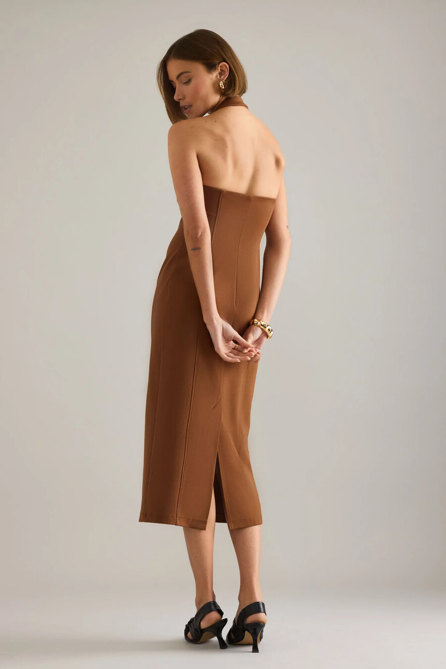 halterneck-ponte-midikleid von anthropologie