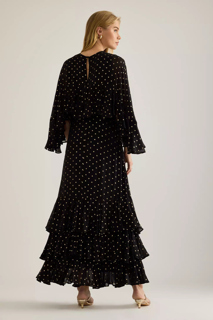 queens of archive petula lurex spot maxikleid