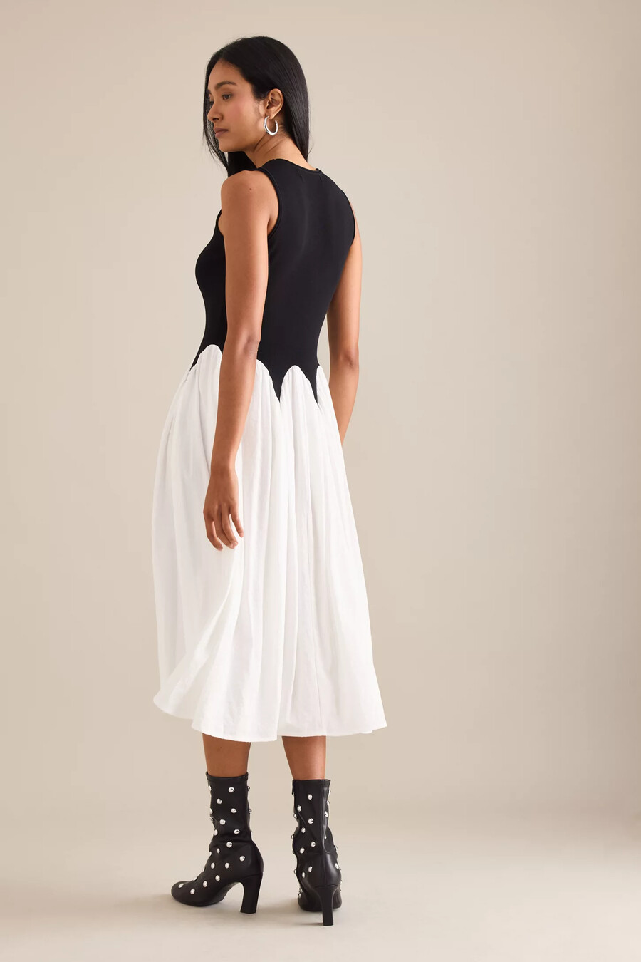 Ärmelloses midikleid „siempre michelle mit farbblockmuster