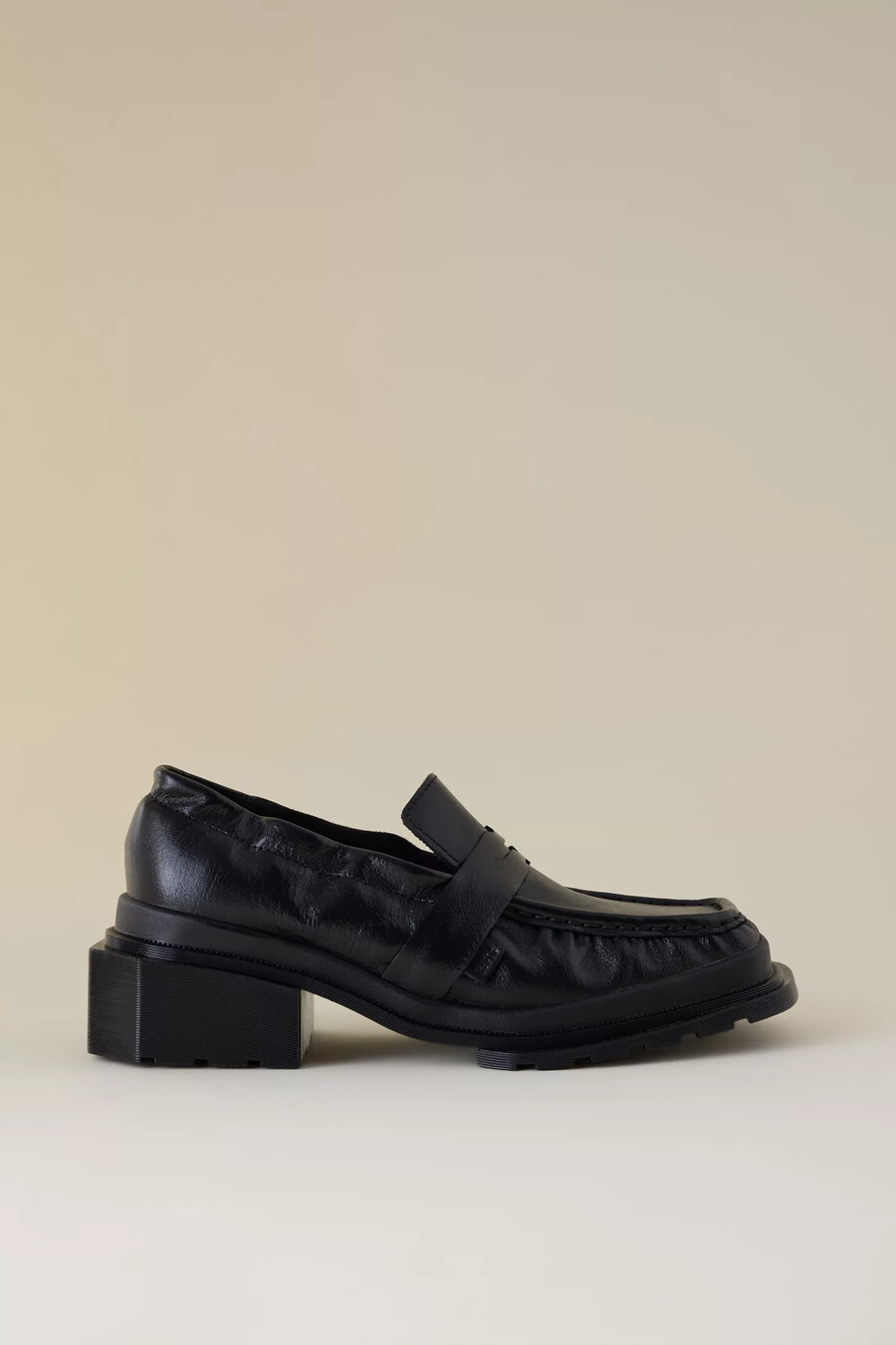 dr. martens maybole geraffte leder-loafer