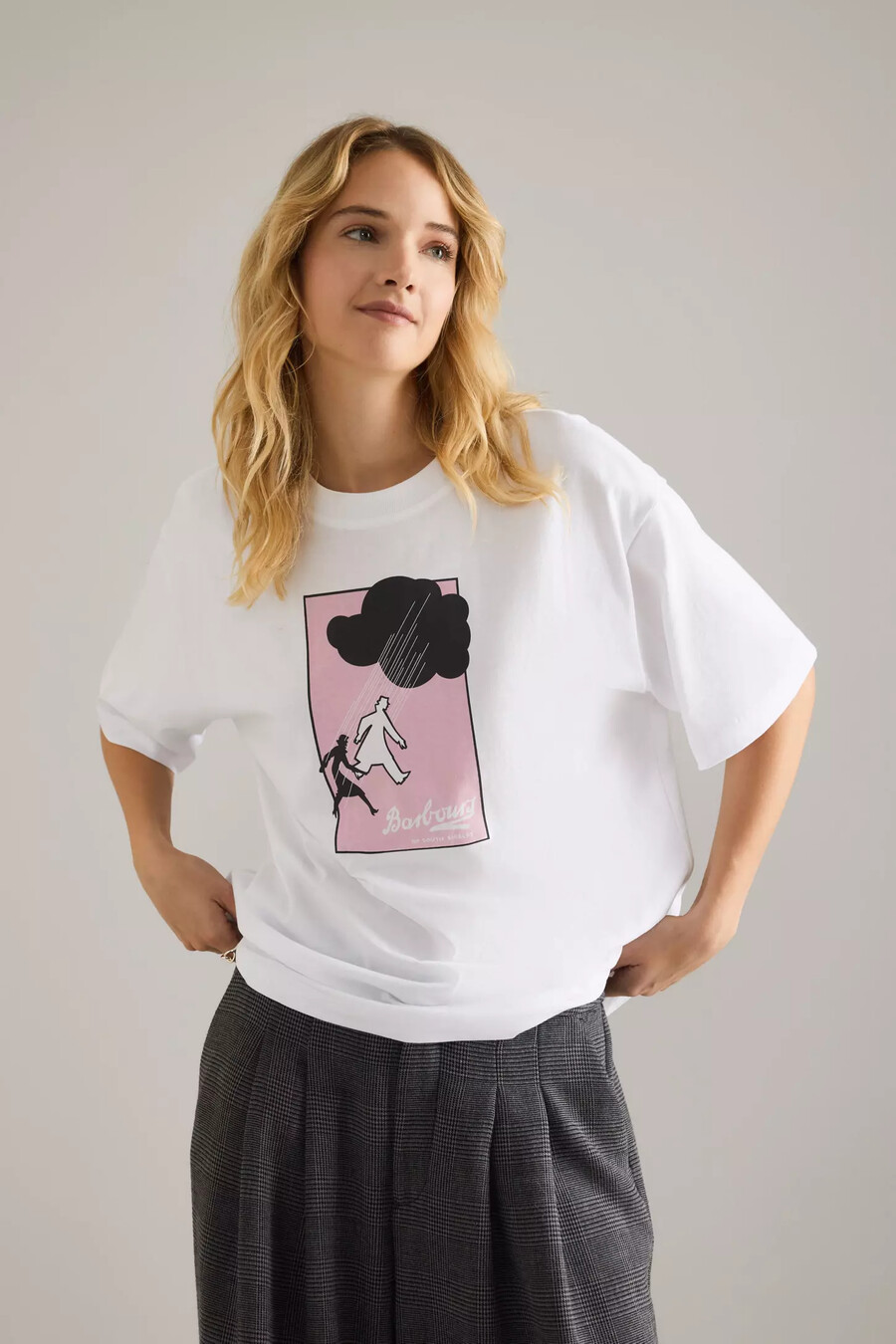 barbour rosie baumwoll-t-shirt mit grafik