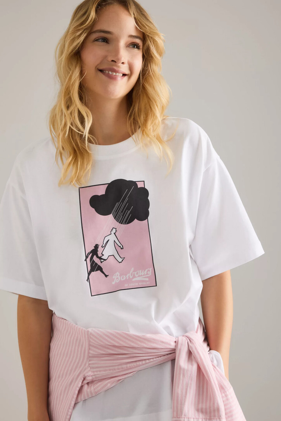 barbour rosie baumwoll-t-shirt mit grafik