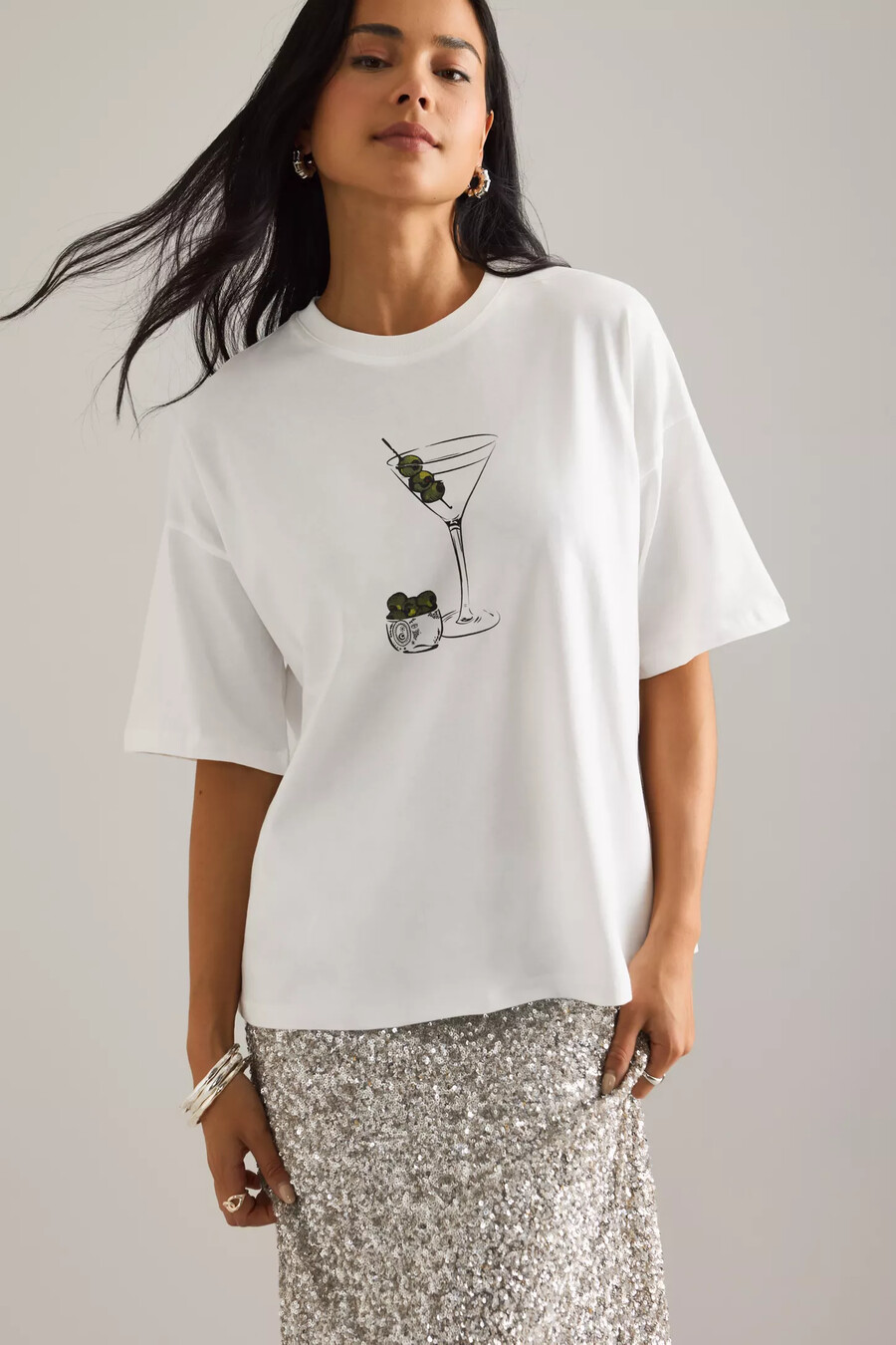 never fully dressed martini grafik-t-shirt