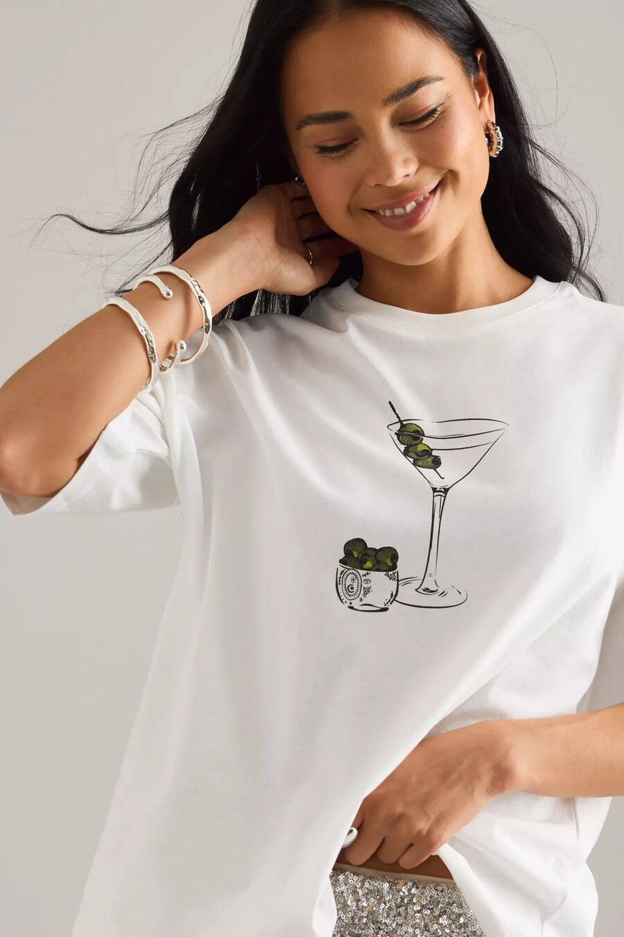 never fully dressed martini grafik-t-shirt