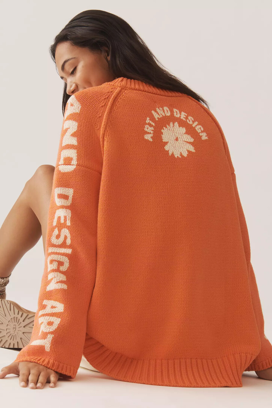 pilcro pullover mit grafischem print und rundhalsausschnitt
