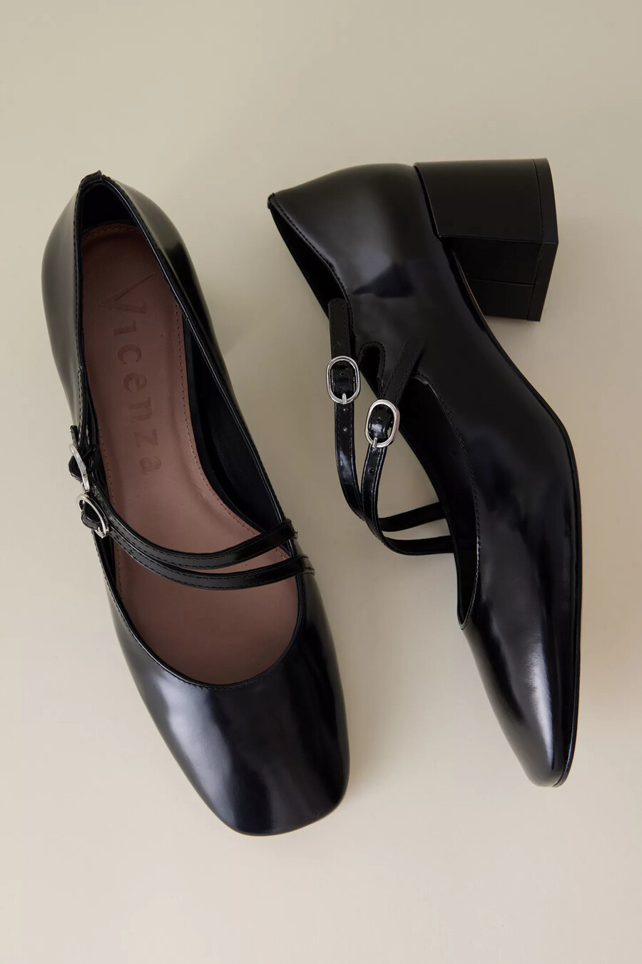 vicenza mary jane heels mit asymmetrischem riemen