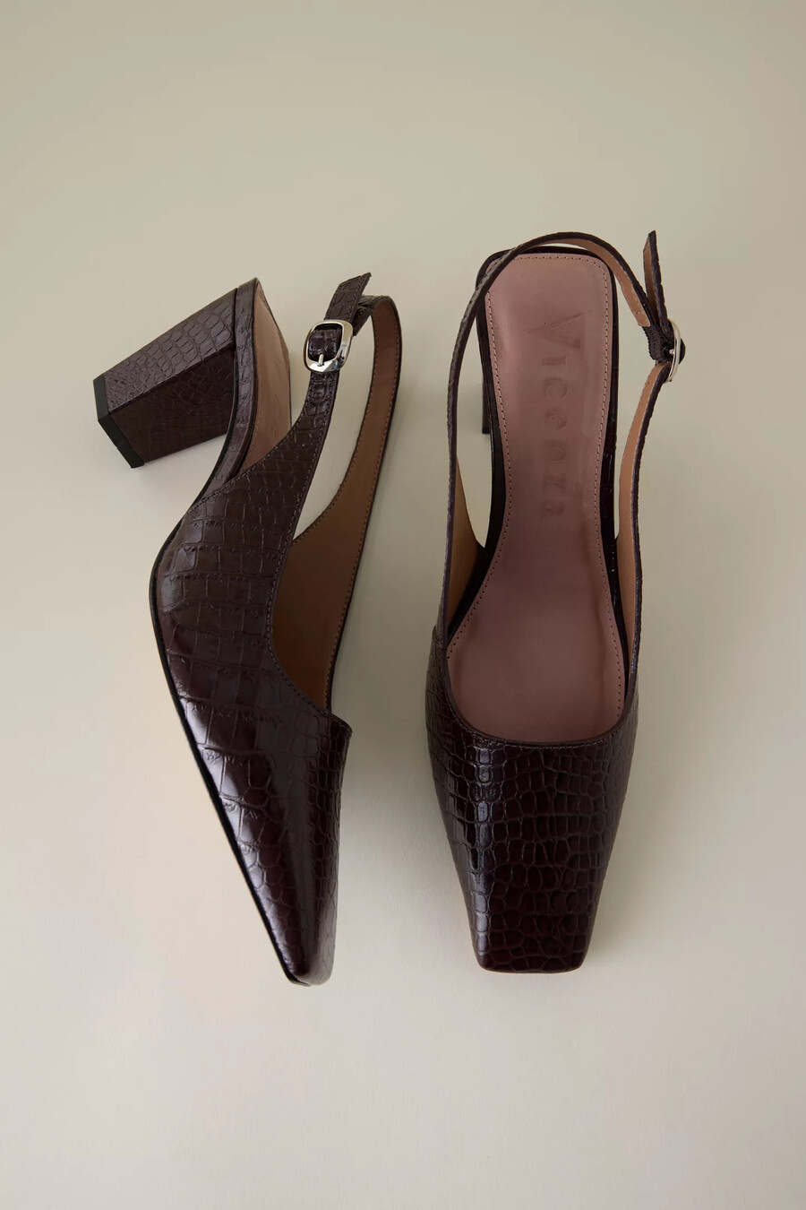vicenza slingback-pumps mit eckiger spitze