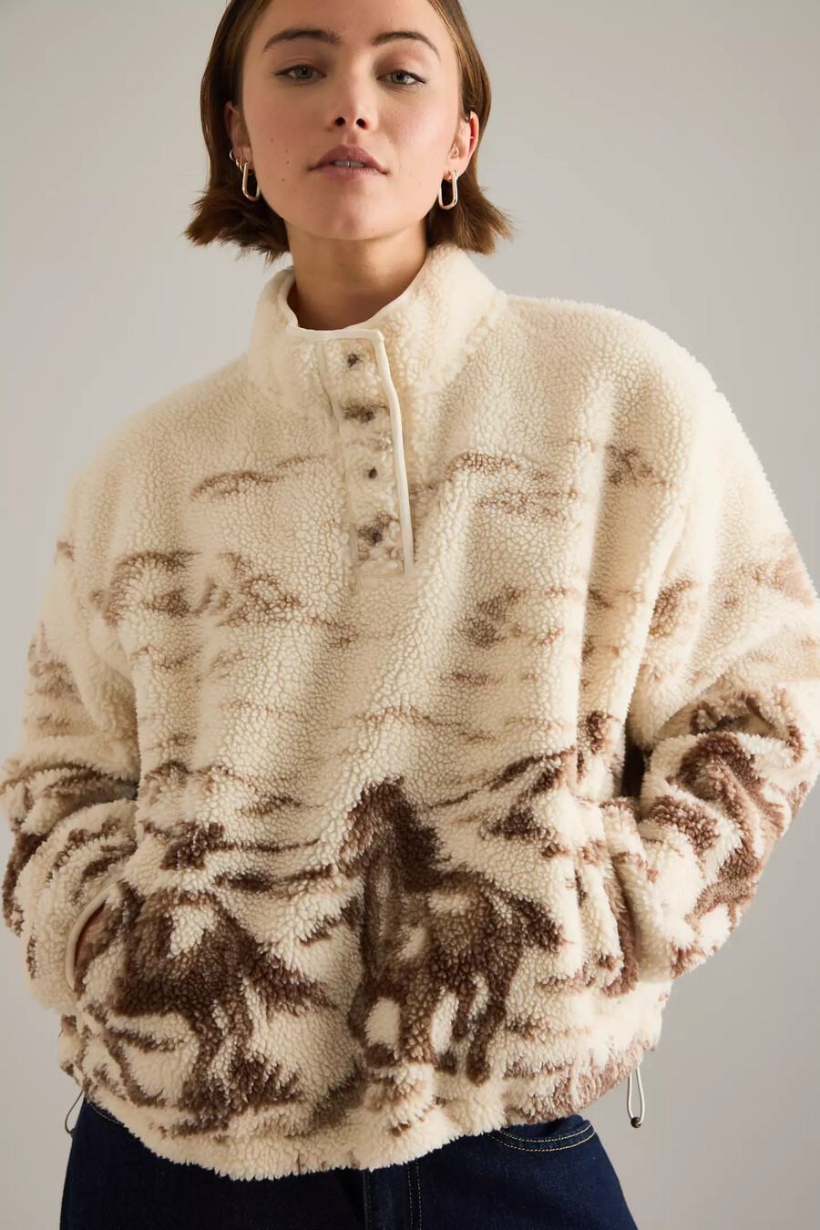 levis kasey sherpa pullover fleece