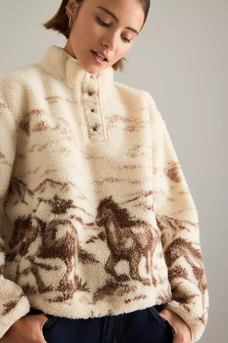 levis kasey sherpa pullover fleece