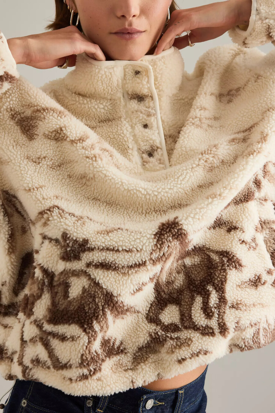 levis kasey sherpa pullover fleece