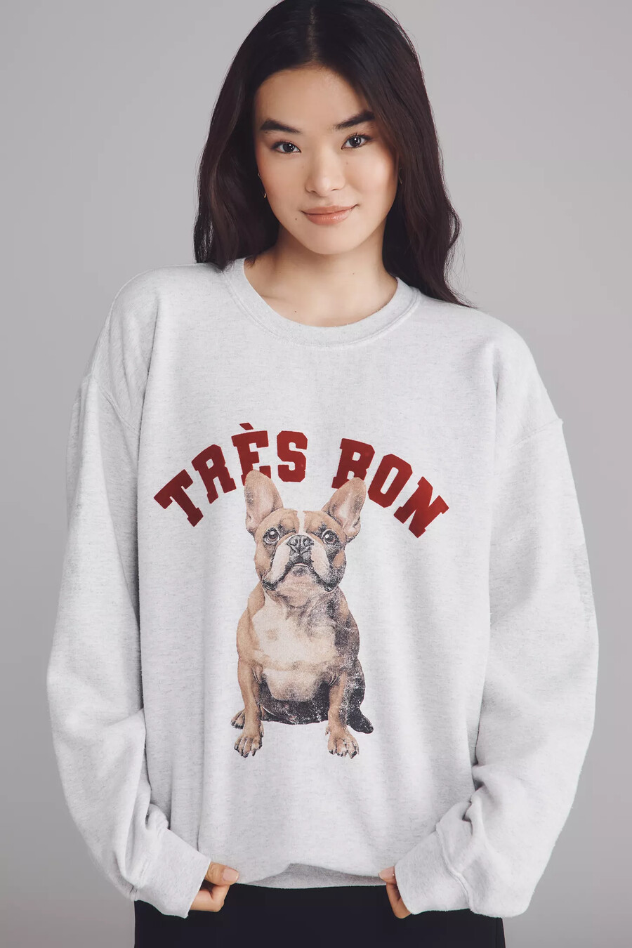 sweatshirt mit hunde-motiv von anthropologie