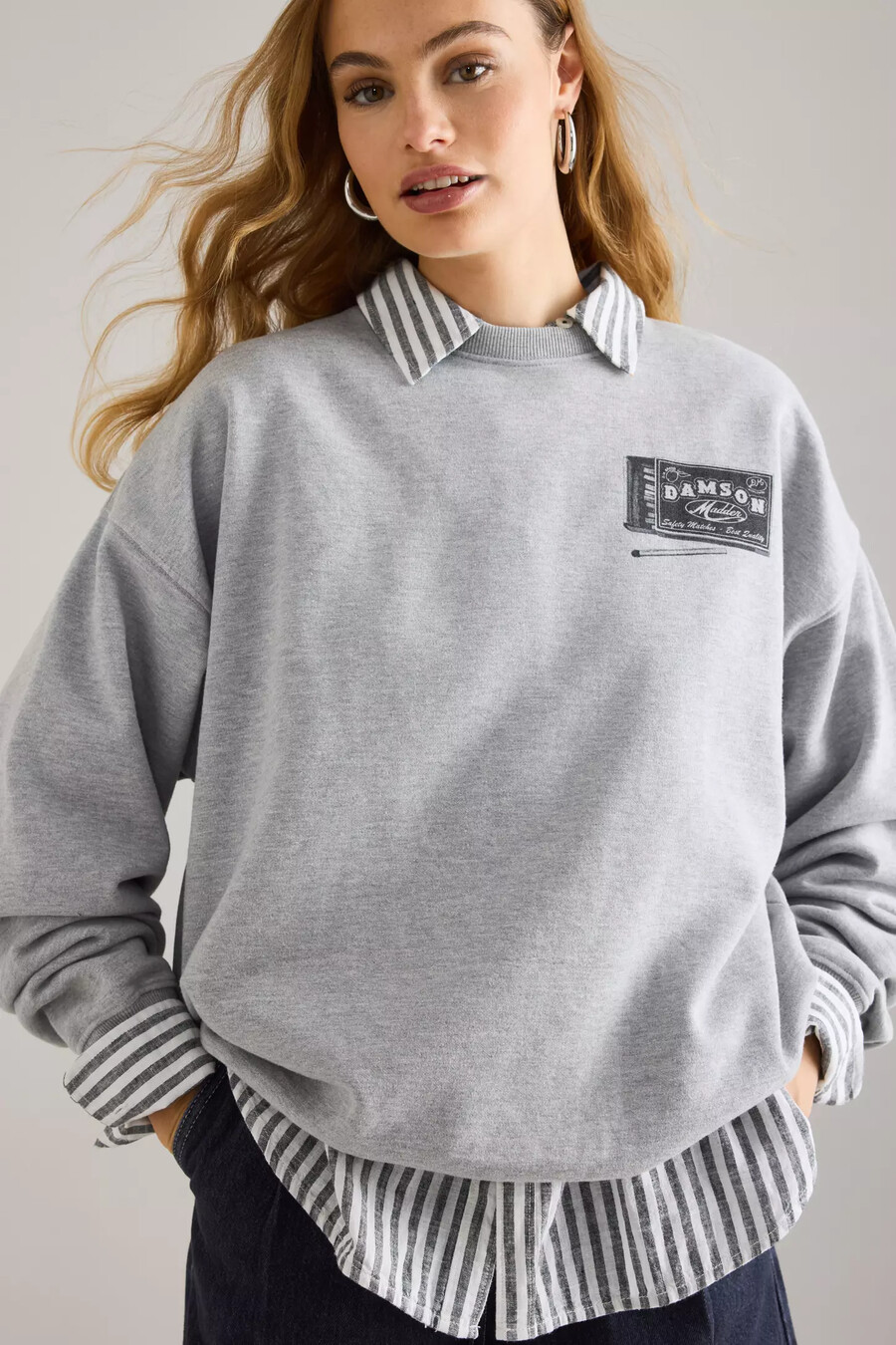 damson madder general store grafik-sweatshirt
