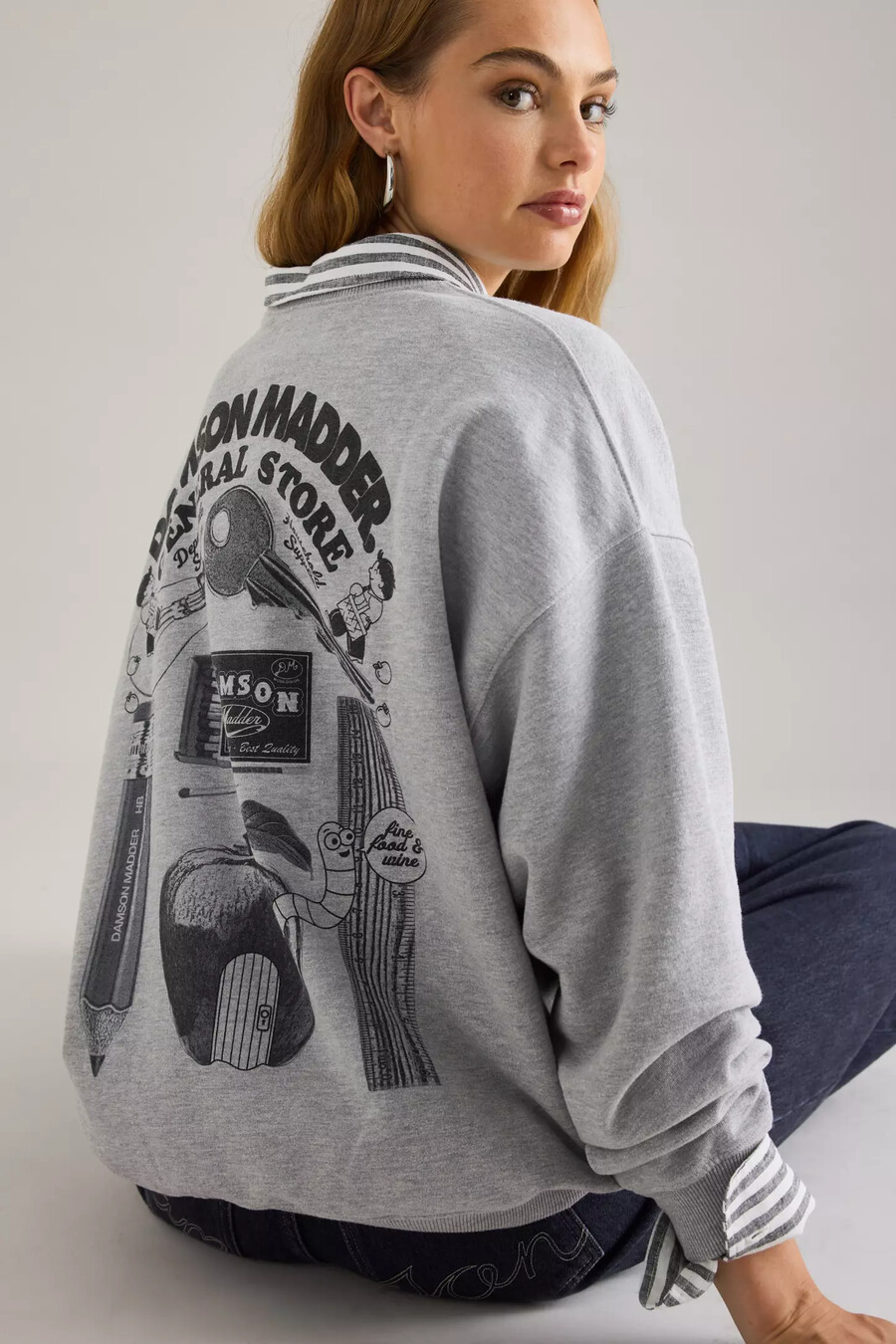 damson madder general store grafik-sweatshirt