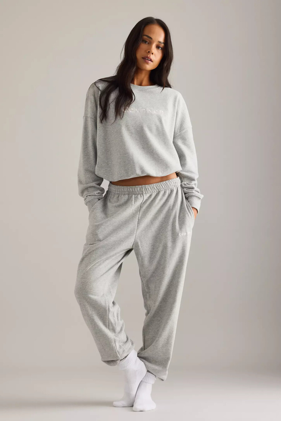 calvin klein crop-sweatshirt