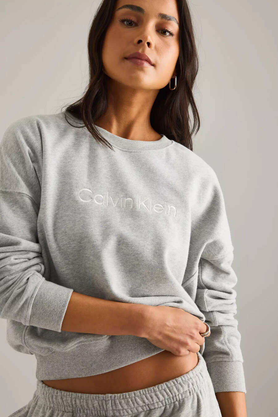calvin klein crop-sweatshirt