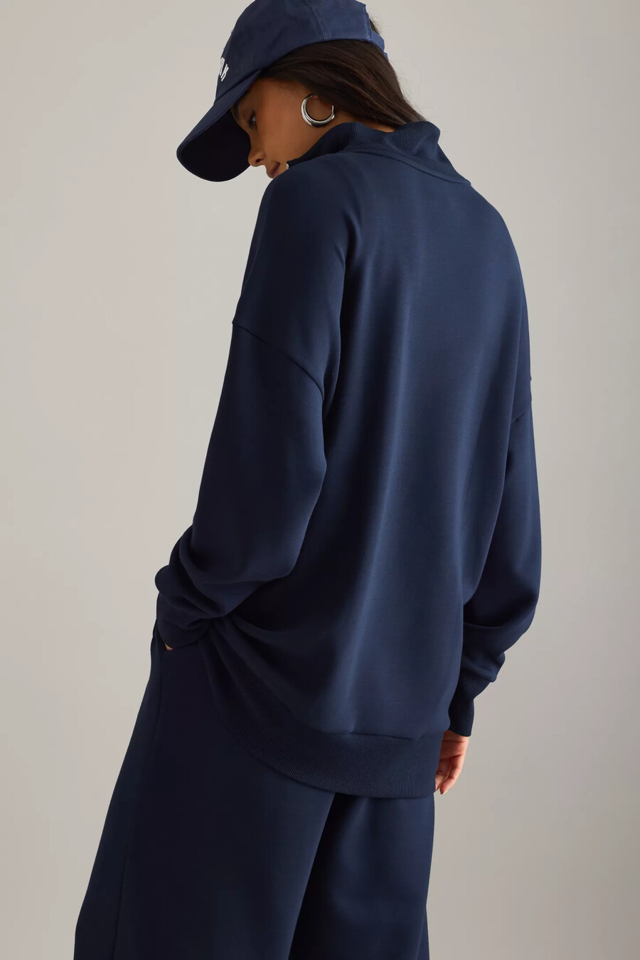 varley longline zip sweatshirt