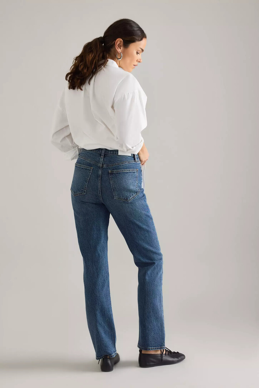 pistola bri high-rise slim straight-leg jeans
