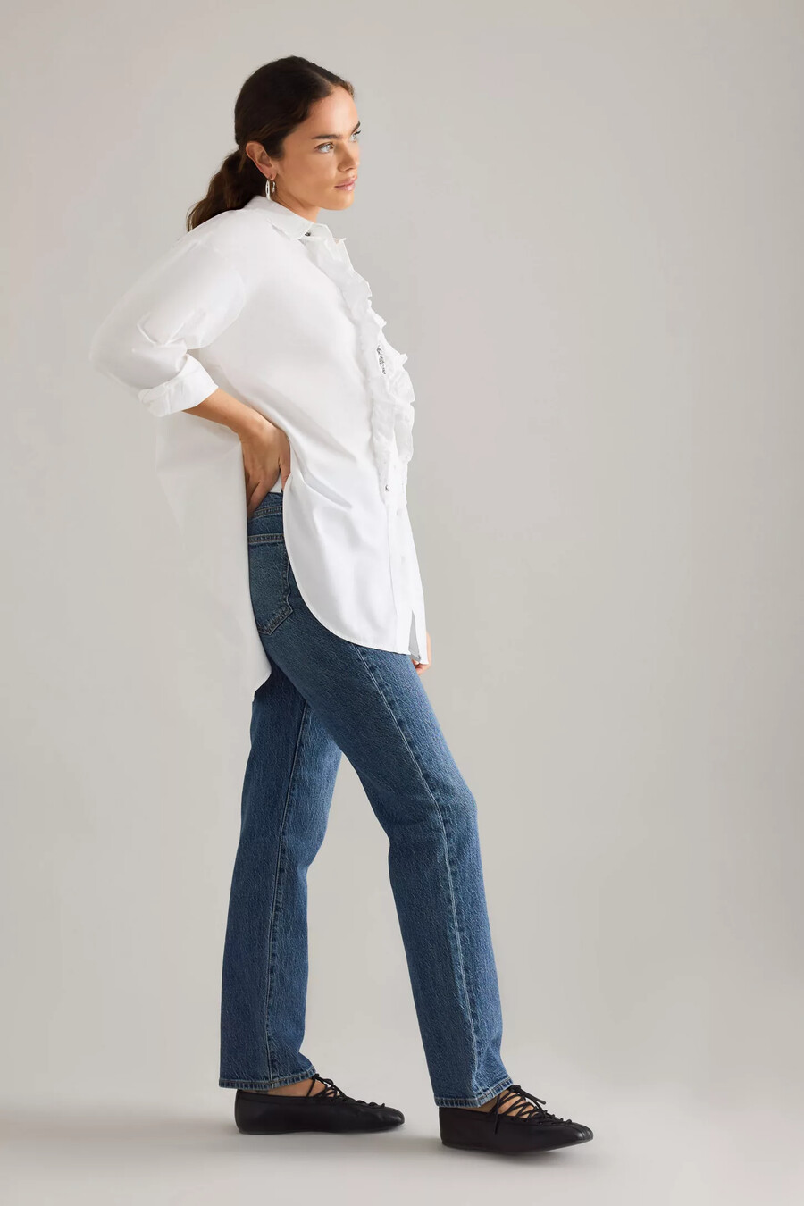 pistola bri high-rise slim straight-leg jeans