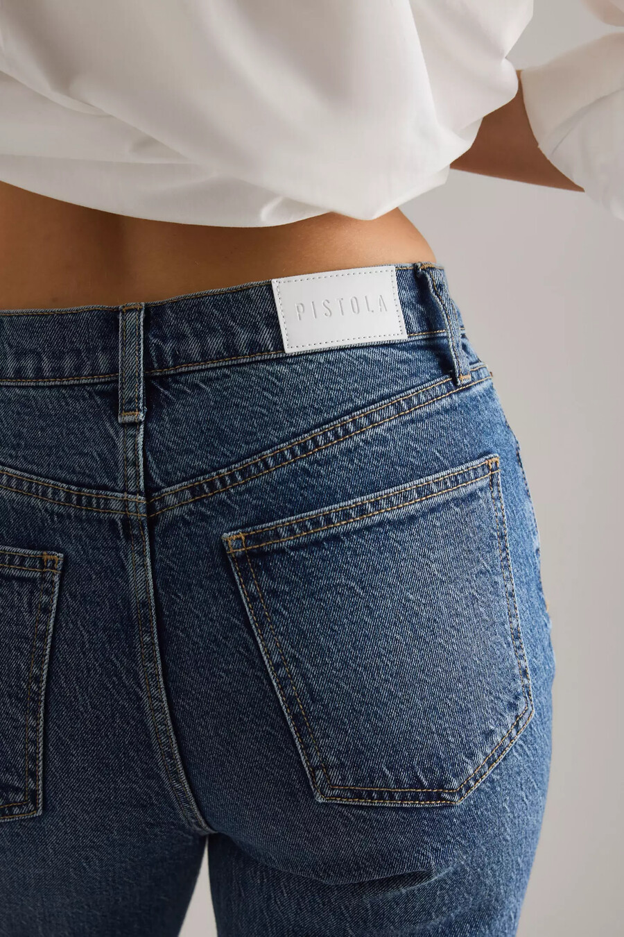 pistola bri high-rise slim straight-leg jeans