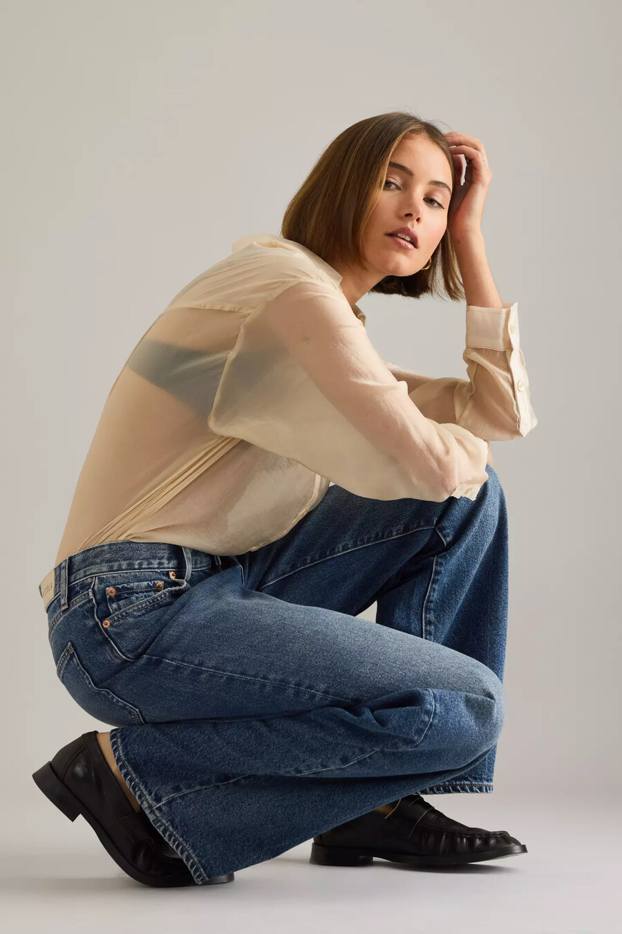pistola hendrix high-rise baggy jeans