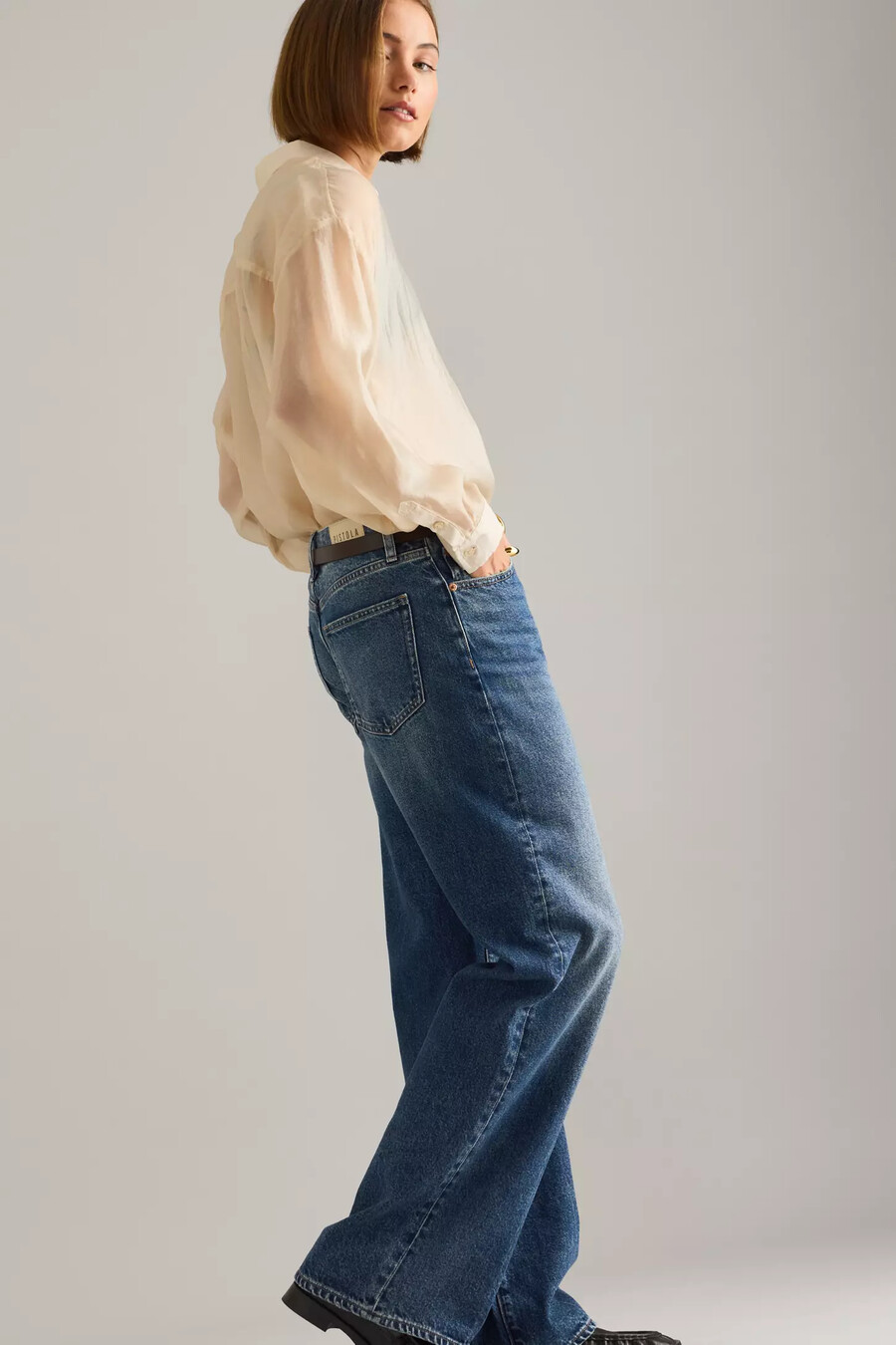 pistola hendrix high-rise baggy jeans