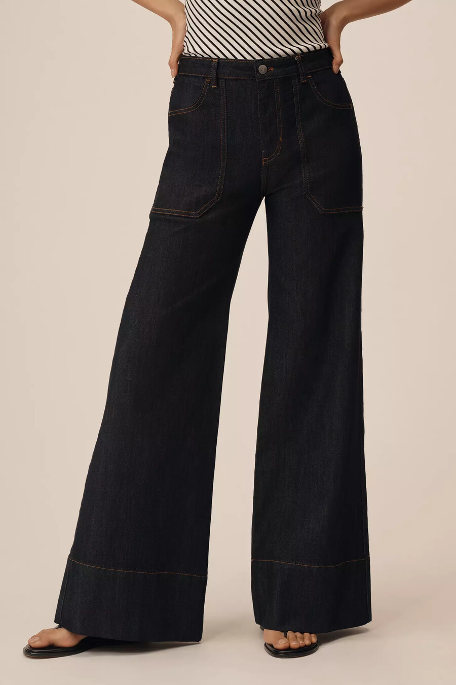 die rylan relaxed high-rise flare jeans von pilcro