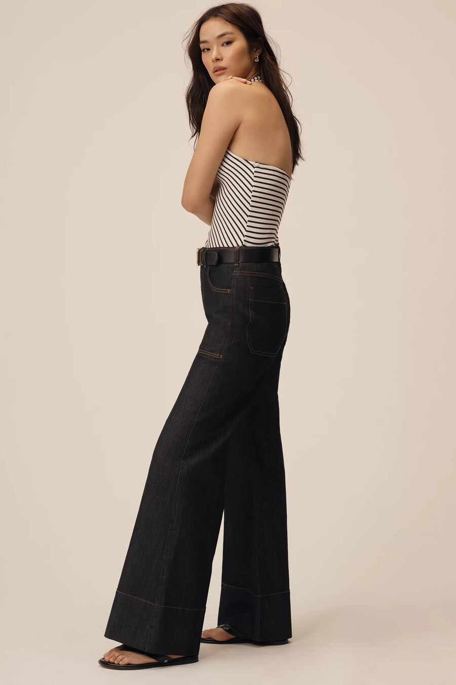 die rylan relaxed high-rise flare jeans von pilcro