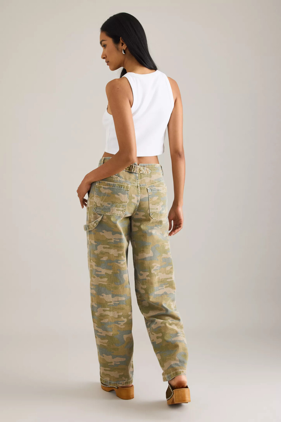 damson madder drew camo cargo jeans