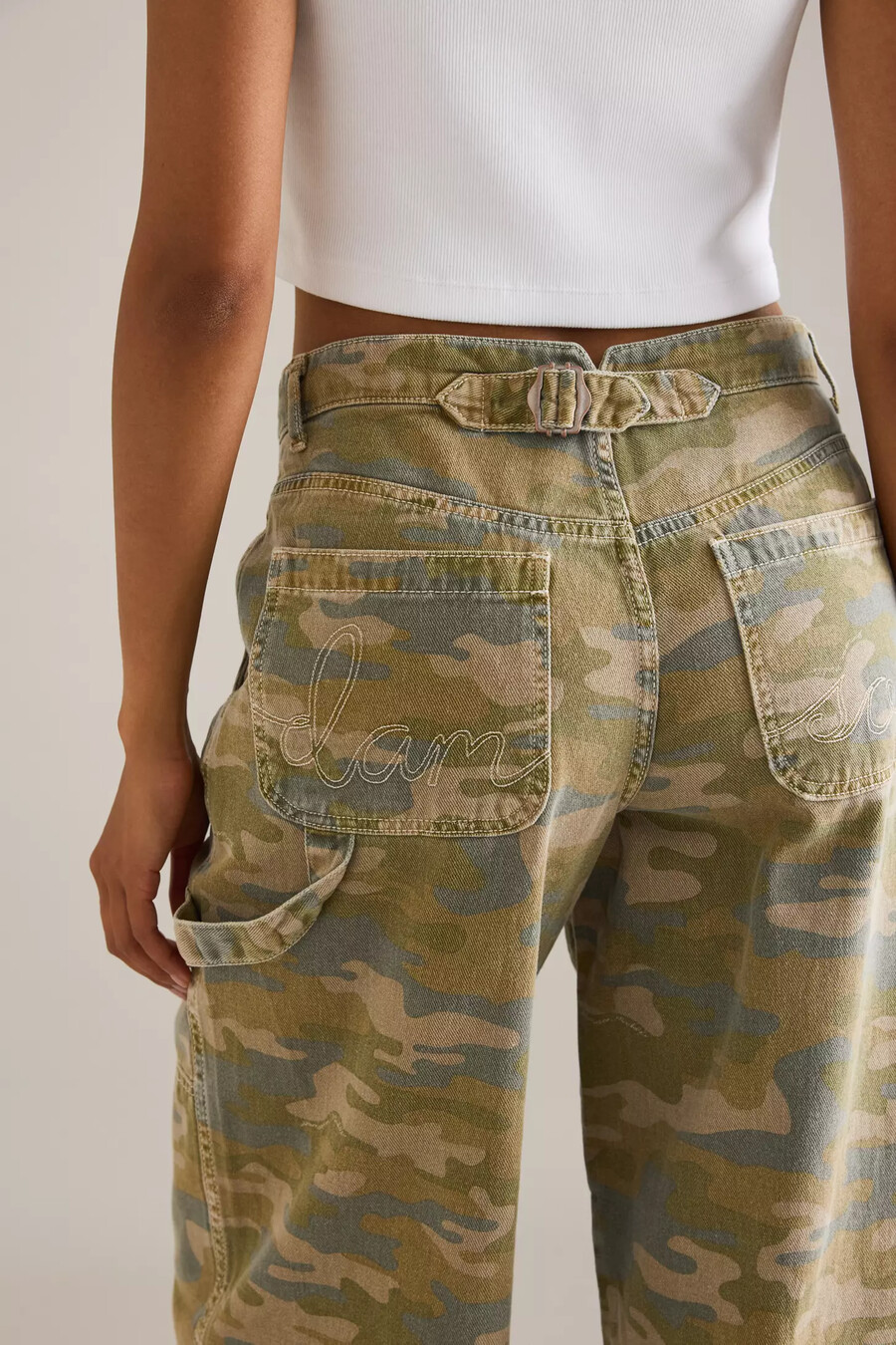 damson madder drew camo cargo jeans