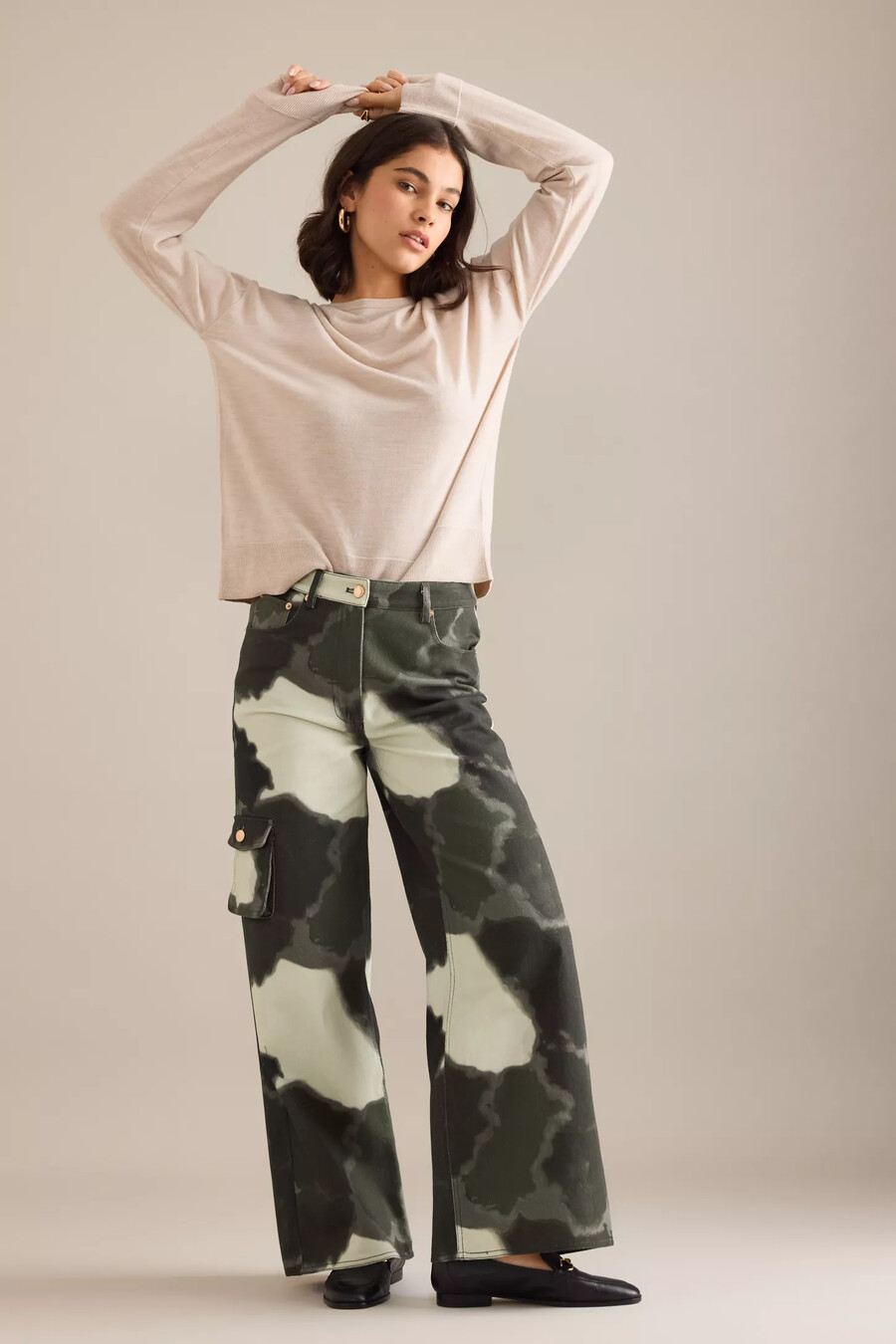 helmstedt enya tie-dye cargo jeans