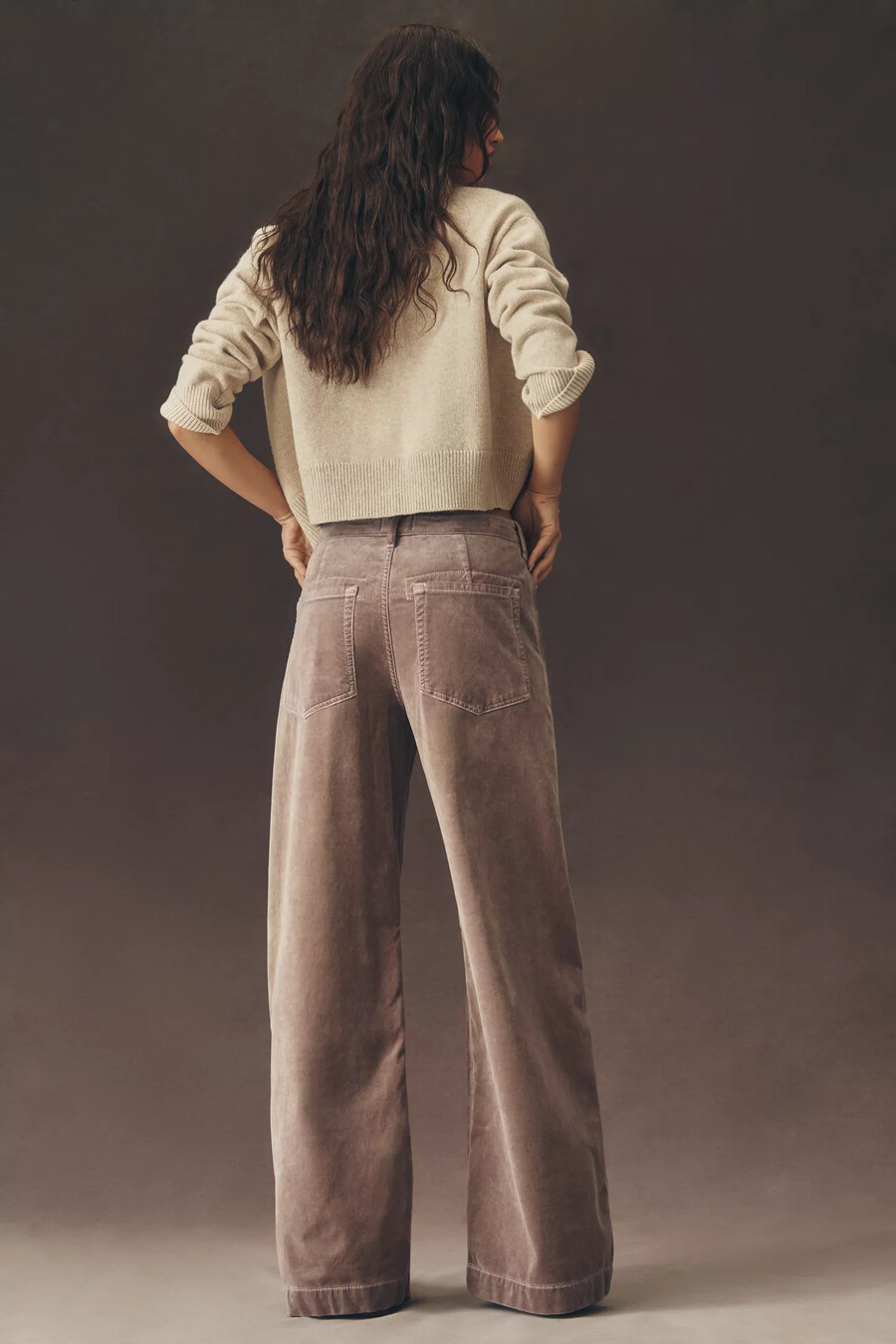 pilcro high-rise puddle curve taper jeans