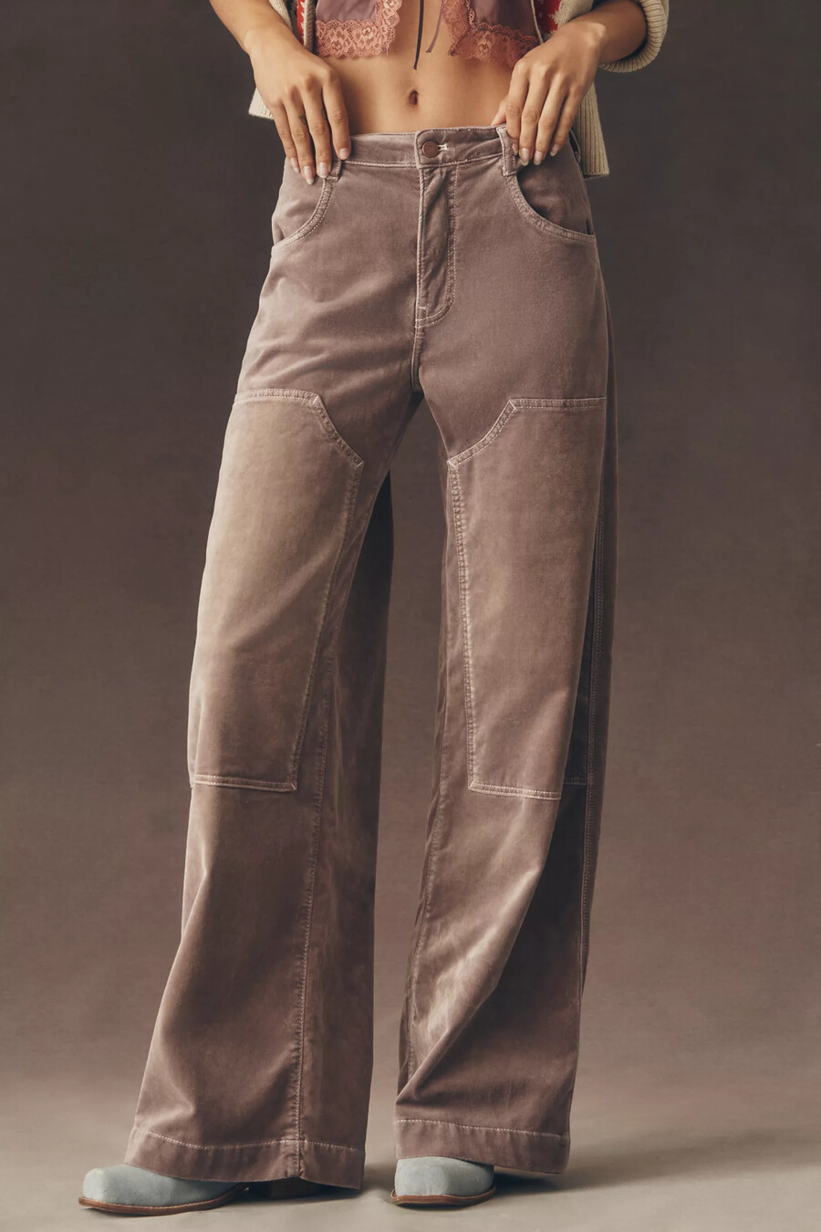 pilcro high-rise puddle curve taper jeans