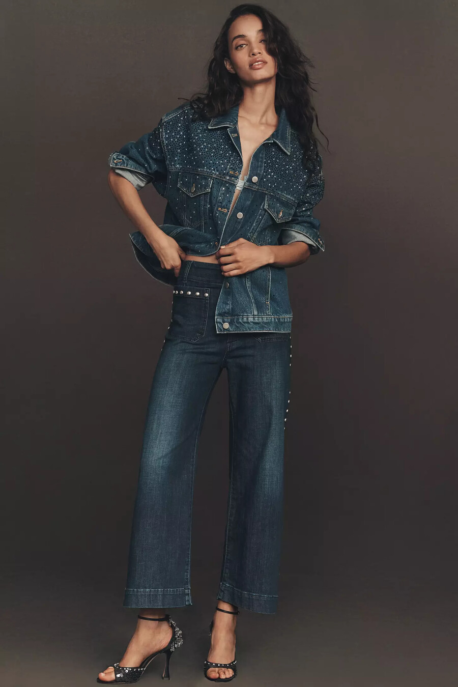 die colette crop wide-leg jeans von maeve