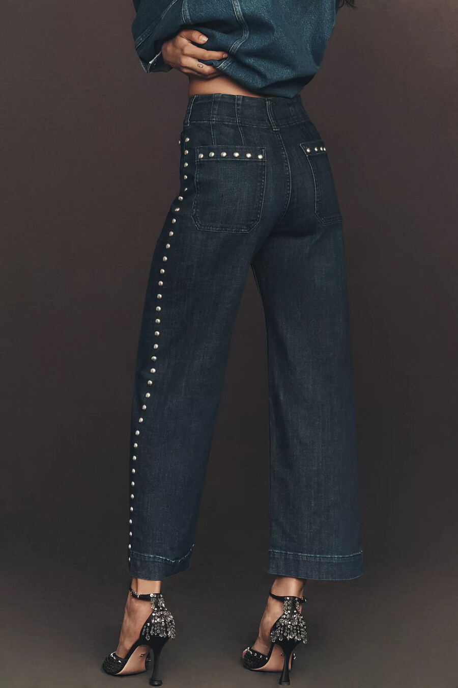 die colette crop wide-leg jeans von maeve
