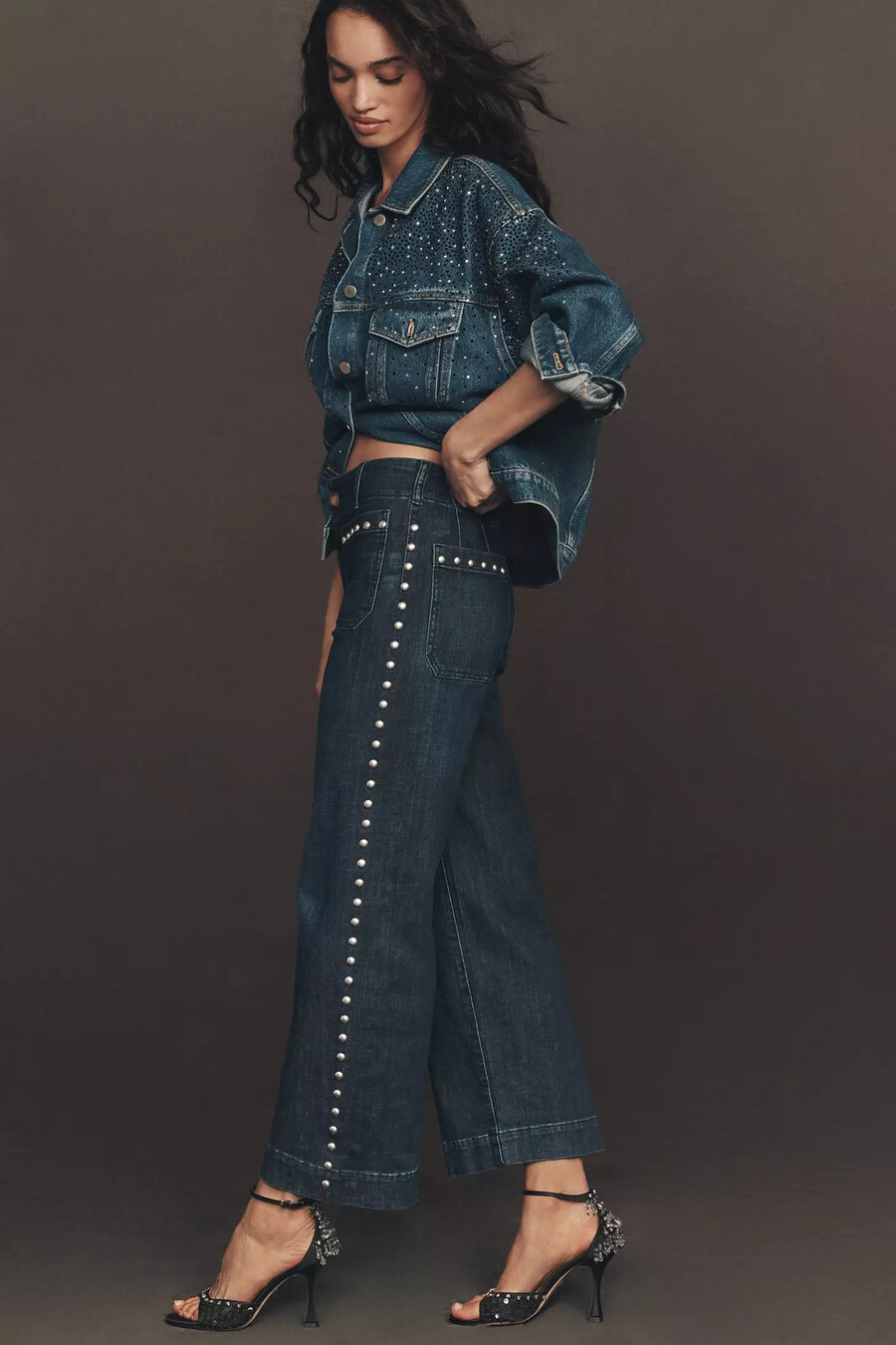 die colette crop wide-leg jeans von maeve