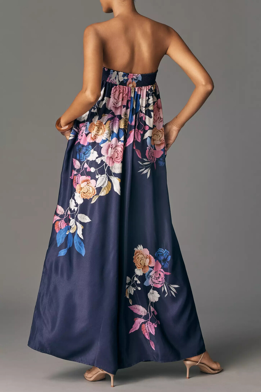 maeve jumpsuit mit print und fließendem weitem bein