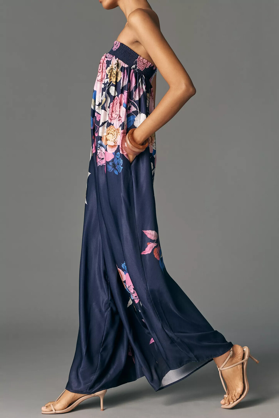 maeve jumpsuit mit print und fließendem weitem bein