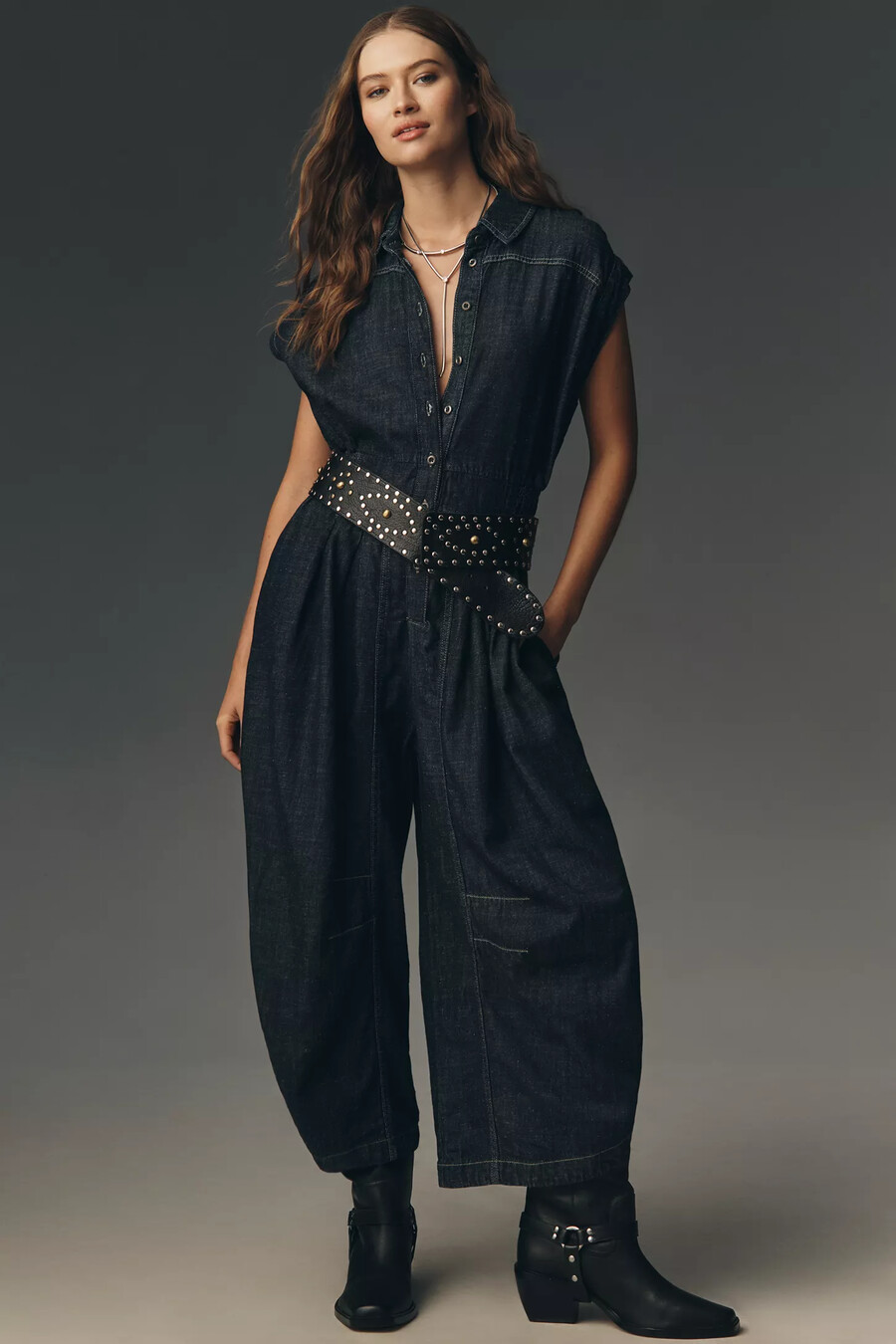 denim-jumpsuit von anthropologie