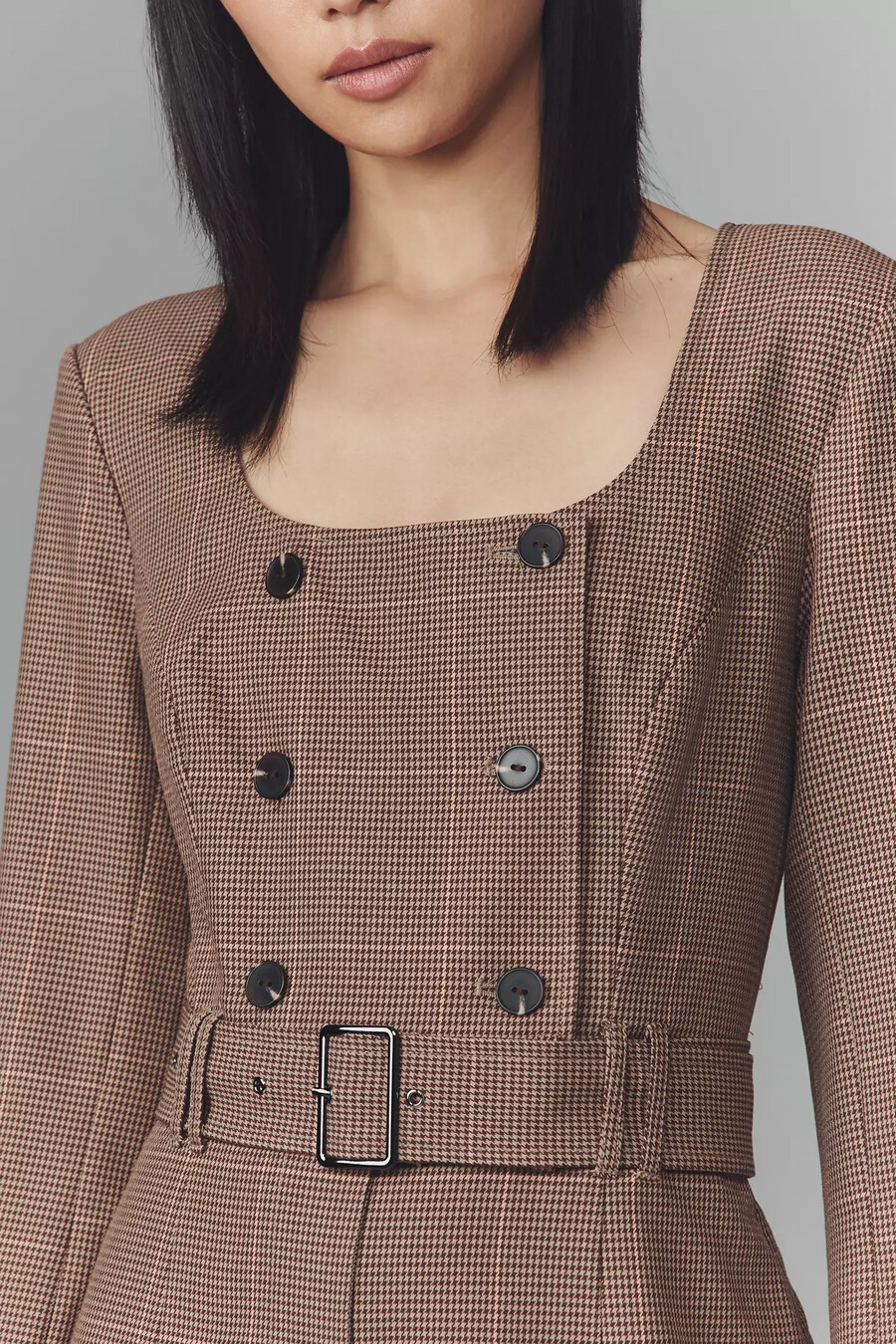 langärmeliger blazer-playsuit von anthropologie