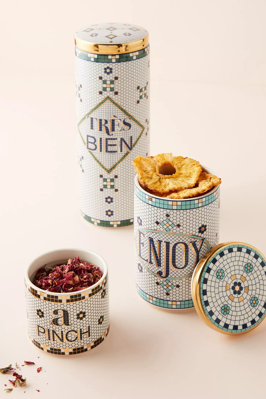 bistro tile enjoy canister