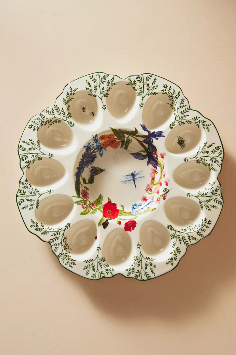 eden floral muschelförmiger eierteller