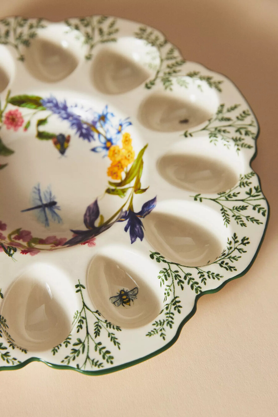 eden floral muschelförmiger eierteller